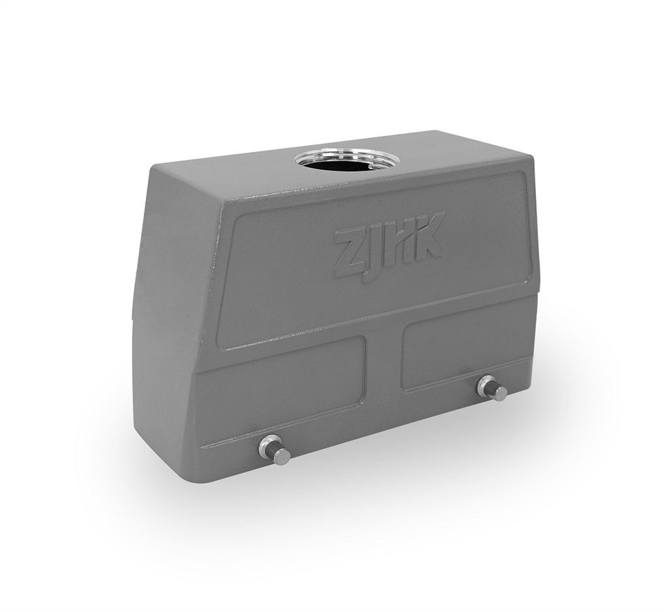 Connettori automobilistici con cofano in metallo con ingresso dall'alto e struttura alta